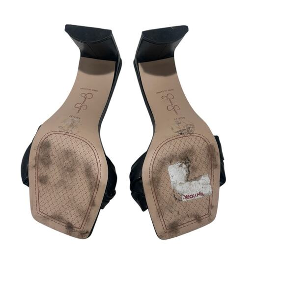 Jessica Simpson Sassia Slip On Square Toe Slide Black Braided sandals size 6.5 - Picture 8 of 9